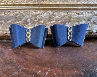Vintage Navy Bluette Shoe Clips Made in Paris