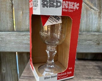 Red Nek Wine Glass