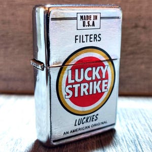 New Unique Rare Vintage style Colored Lucky Strike design for Zippo Personalized Refill Cigar Cigarettes Gift Engrave Flip Top Retro Lighter
