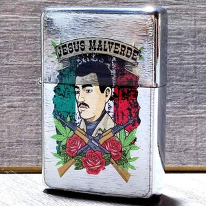 New Rare Vintage style Malverde Narco Saint Sinaloa design for Zippo Personalized Cigars Cigarettes Gift Engraved Flip Top Retro Lighter