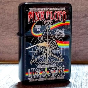 New Rare Unique Vintage style Pink Floyd Crystal cover design for Zippo Personalized Cigars Cigarettes Gift Engraved Flip Top Retro Lighter