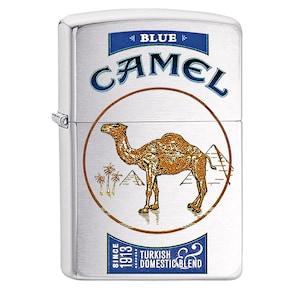 Zapalniczka ZIPPO Blue Camel (z możliwością personalizacji PREZENTU i grawerowania), styl retro vintage, z oryginalnym pudełkiem