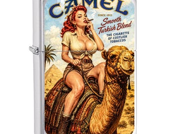 Zapalniczka CAMEL ZIPPO Anime Girl, klasyczny styl vintage, piękny design, oryginalne pudełko