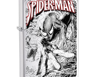 Encendedor Zippo de Spider-Man, héroe del anime: diseño gráfico de alta calidad, regalo personalizado grabado con caja original.