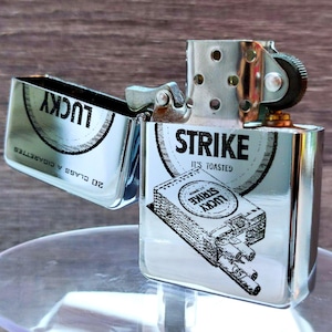 New Unique Vintage style Lucky Strike Cigars Cigarettes Gift Engraved Flip Top Retro Lighter