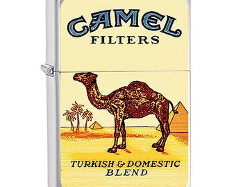Encendedor ZIPPO Camel (personalizable, REGALO, grabado), estilo retro vintage con caja original