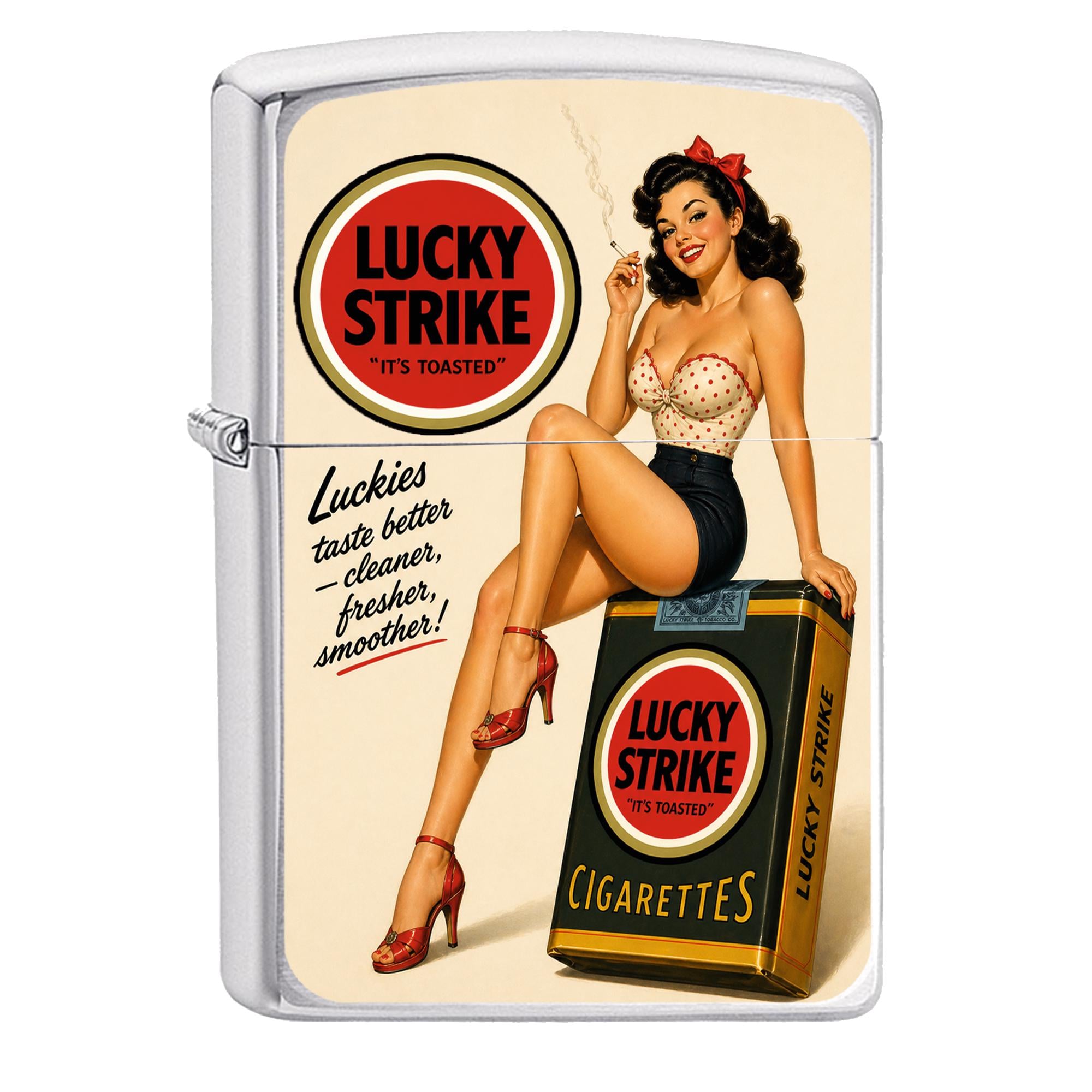 タバコグッズ ZIPPO LUCKY STRIKE GIRL Lucky Strikes Zippo - Etsy Canada