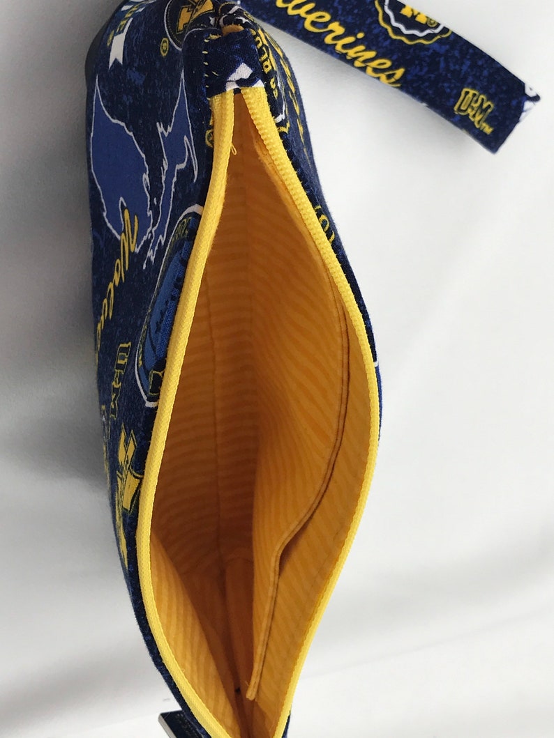 University of Michigan Wristlet Handmade