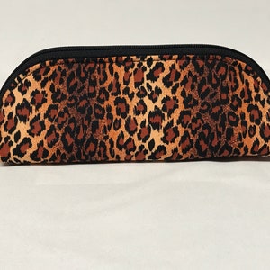 Leopard print Zipper Pouch / Handmade / Pencil Pouch /
