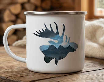 Emaille kampvuurmok eland: cadeau koffiemok wildernis