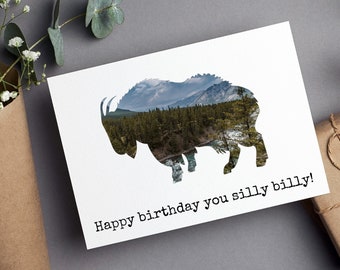 Mountain Goat Greeting Card for Birthday, Funny Goat Birthday Card for Nature Lover, Goat Pun Birthday Card, Mountain Greeting Card