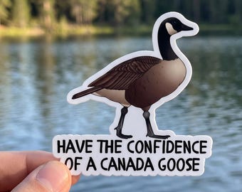 Canada Goose Vinyl Sticker, Confidence Booster Decal, Mental Health Decal, Positivity Sticker for Friend, Canadian Gift for Stocking Stuffer