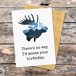 Anniversaire d'orignal pour un amoureux de la nature, carte de voeux de montagne pour un anniversaire, carte d'anniversaire d'orignal pour un frère ou une soeur, carte d'anniversaire drôle pour un ami