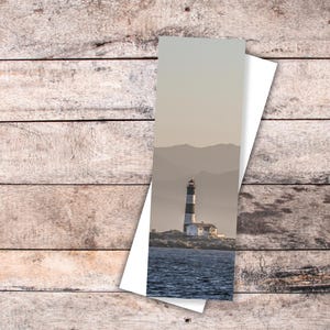 Lighthouse Bookmark,  Ocean Seascape Bookmark, Pacific West Coast Bookmark , Vancouver BC Coastal Shoreline Bookmark, PWC Artwork