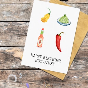 Carte d'anniversaire trucs chauds pour meilleur ami, carte d'anniversaire drôle pour amateur de cuisine épicée, carte de joyeux anniversaire pour conjoint, carte humoristique pour lui