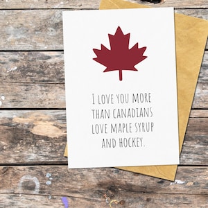Carte de voeux du Canada pour quelqu'un de spécial, carte à thème canadienne pour anniversaire, sirop d'érable et crêpes, carte de voeux drôle pour anniversaire