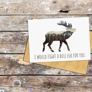 Carte de voeux wapiti pour quelqu'un de spécial, carte d'anniversaire pour amoureux de la nature, carte de jeu de mots wapiti drôle pour anniversaire, carte d'anniversaire sur le thème de la nature