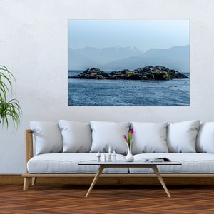 Ocean Coastline Wall Art for Bedroom, Vancouver Island Coastal Shoreline, Pacific West Coast, Nautical Home Decor, Picture for Beach House
