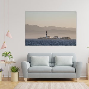 Lighthouse Wall Art for Living Room, Ocean Lighthouse Artwork for Bedroom, Nautical Aesthetic Room Decor, Pacific West Coast Print
