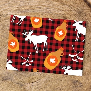 Ensemble de cartes postales du Canada, cartes postales orignal, cartes postales thème canadien, sirop d'érable, bâtons et rondelle de hockey, cadeaux canadiens, cadeau orignal