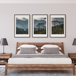 Set of 3 Banff National Park Prints, Mountain Print Set of Three, Mountain Landscape Pictures, Nature Gift for Birthday, Gift for Traveler
