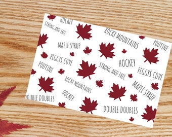 Set of 4 Canada Postcards, Canadian Postcard Set, Red Maple Leaf Postcards, Gift for Canadian, Send a Greeting, Recycled Cardstock