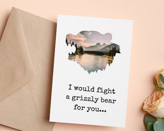 Funny Greeting Card for Mothers Day, Bear Greeting Card for Spouse, Bear Birthday Card for Best Friend, Humorous Card for Bestie