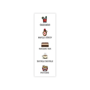 Canadian Foods Bookmark, Foodie Bookmark, Canada Theme Bookmark, Maple Syrup, Nanaimo Bar, Recycled Paper, Canadian Gifts image 4