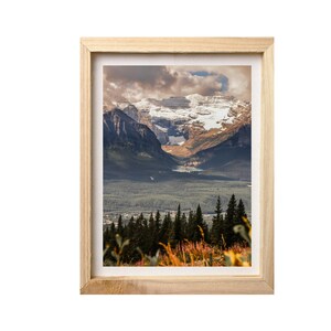 Lake Louise Photography Print for Office, Mountain Print for Rustic Cottage, Landscape Picture Autumn Foliage, Banff National Park image 3