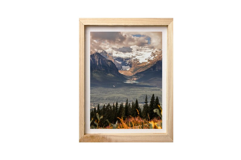 Lake Louise Photography Print for Office, Mountain Print for Rustic Cottage, Landscape Picture Autumn Foliage, Banff National Park image 3