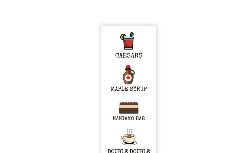 Canadian Foods Bookmark, Foodie Bookmark, Canada Theme Bookmark, Maple Syrup, Nanaimo Bar, Recycled Paper, Canadian Gifts image 5