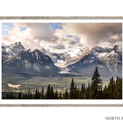 Mountain Print Canadian Wall Art Landscape Photography Teal Etsy
