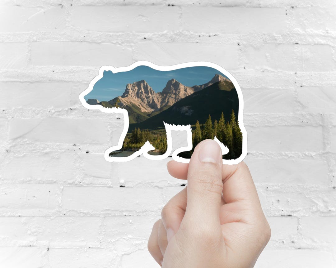 Three Sisters Mountain Bear Sticker: Waterproof Vinyl Decal - Etsy