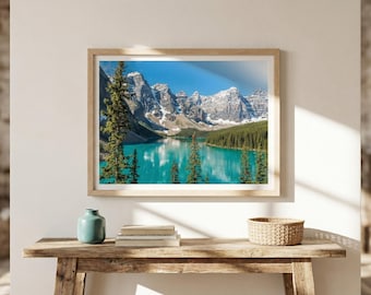 Moraine Lake Photography Print: Banff Mountain Wall Art