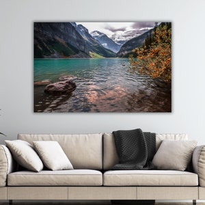 Autumn Mountain Wall Art for Living Room, Rocky Mountains Artwork, Picture of Mountains, Large Picture for Bedroom, Rustic Home Decor image 3