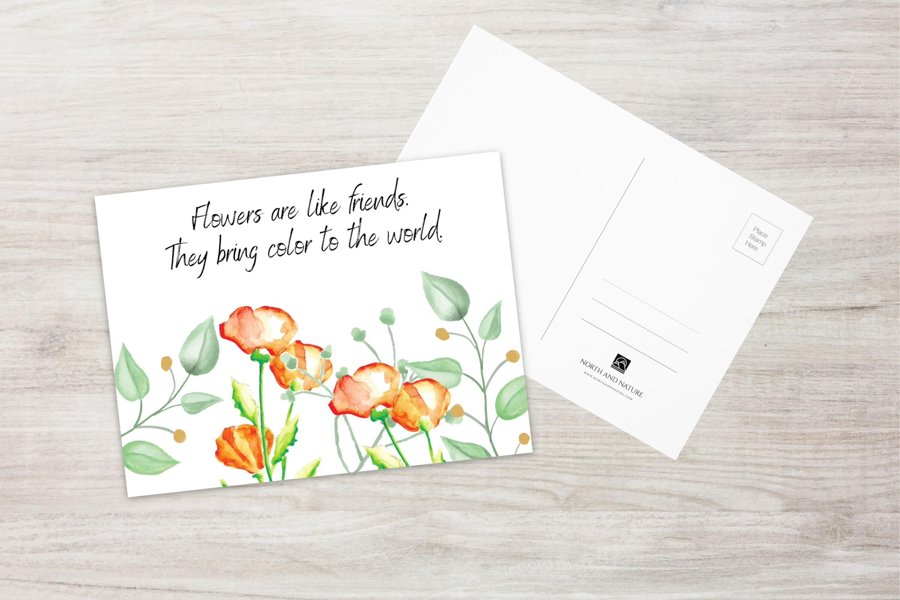 Flower Postcard Set Botanical Postcards Floral Postcard Etsy
