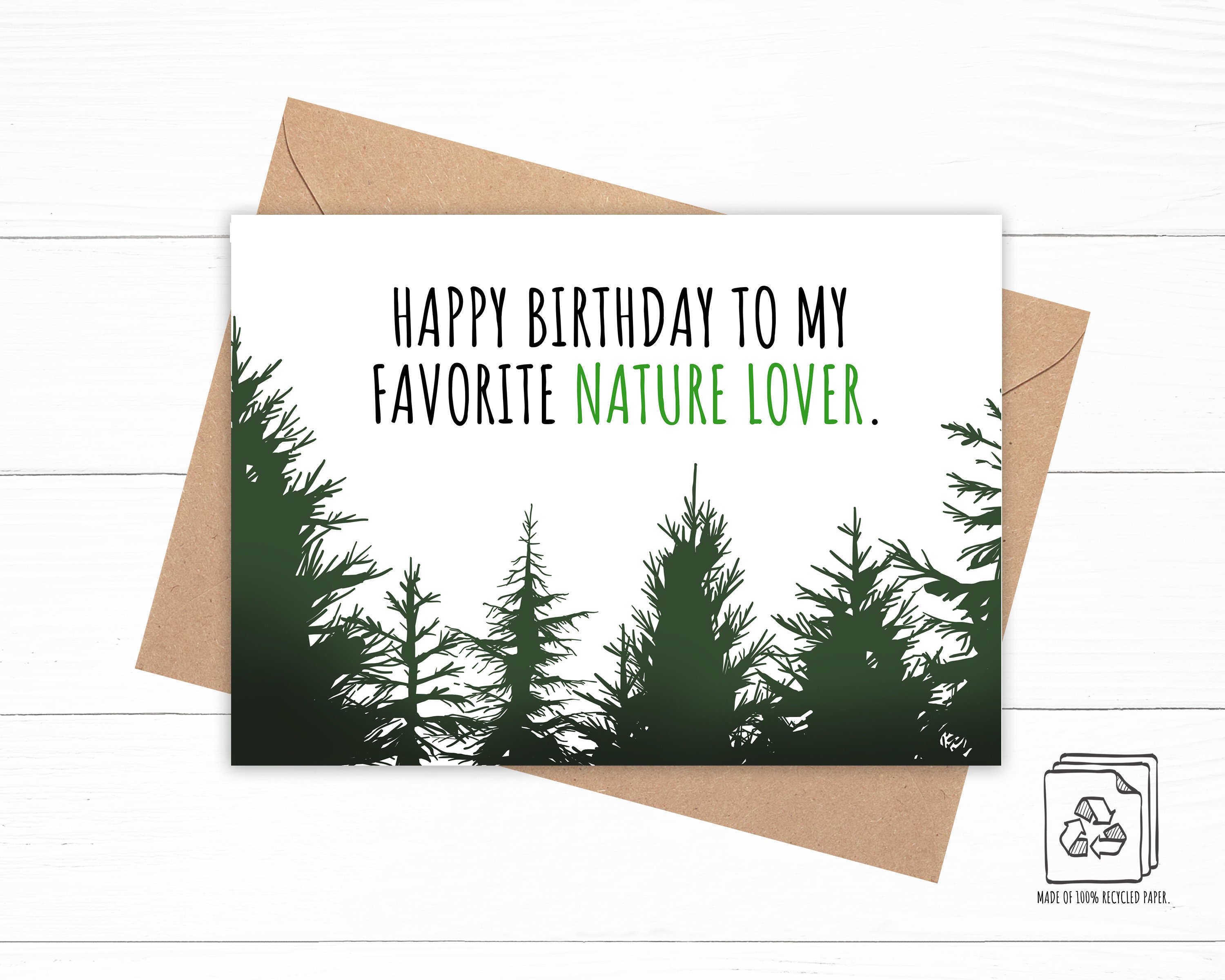 Nature Lover Birthday Card Pine Tree Birthday Card Forest Etsy Nature Lover Birthday Card Pine Tree Birthday Card Forest Etsy