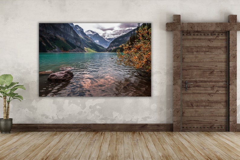 Autumn Mountain Wall Art for Living Room, Rocky Mountains Artwork, Picture of Mountains, Large Picture for Bedroom, Rustic Home Decor image 4