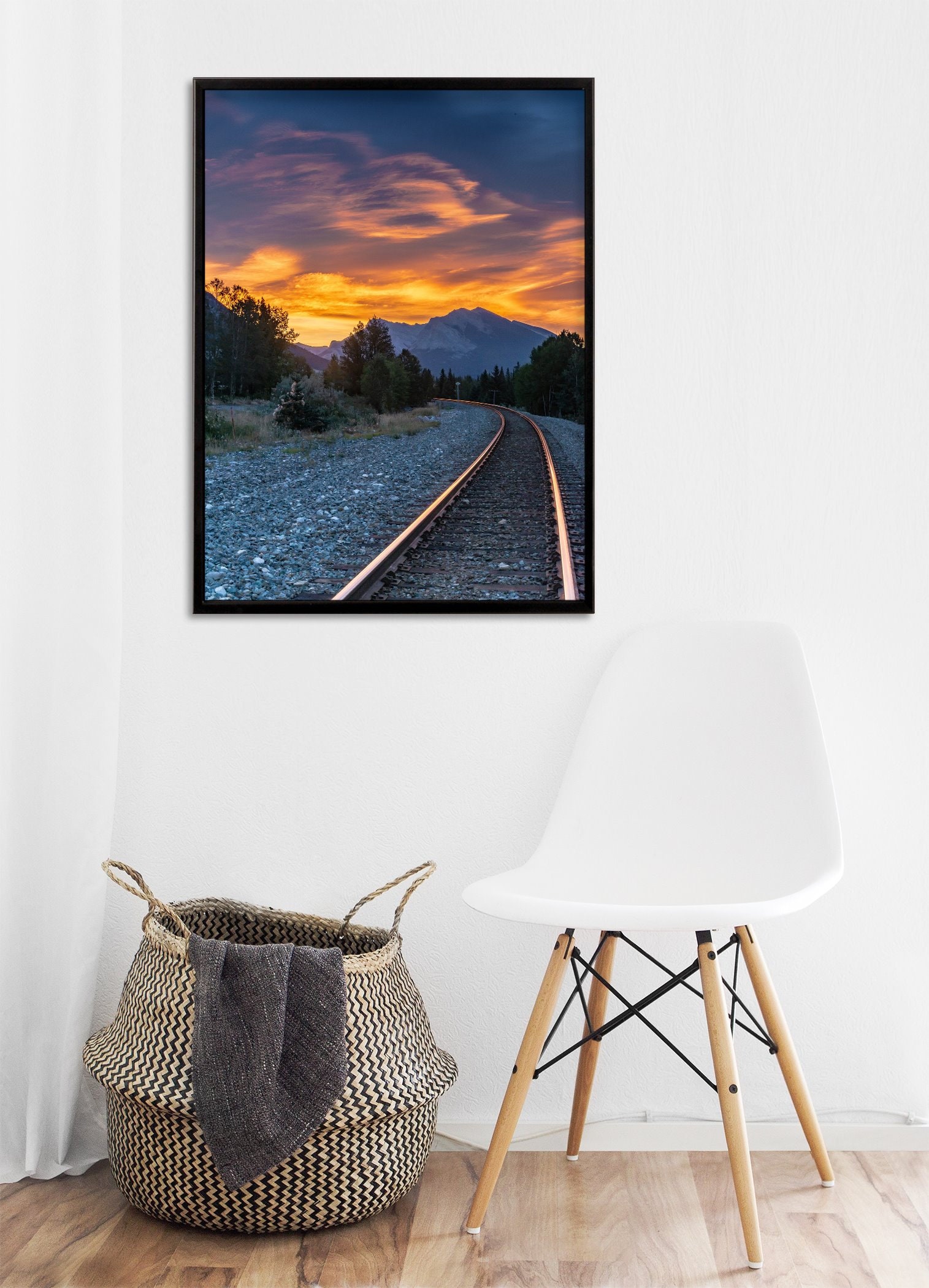 Train Tracks Wall Art Mountain Photography Canada Wall Art Etsy