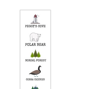 Canadian Animals Bookmark Canada Bookmark Canadian Theme Bookmark Rocky Mountains Cobra Chicken Polar Bear Canadian Gifts image 5