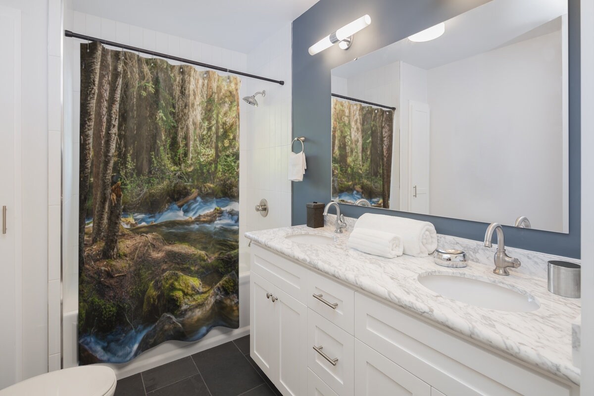 Forest Shower Curtain Tree Shower Curtain Nature Shower Curtain Woodland Bathroom Decor Rustic Home Decor Cottage Gift Housewarming Gift