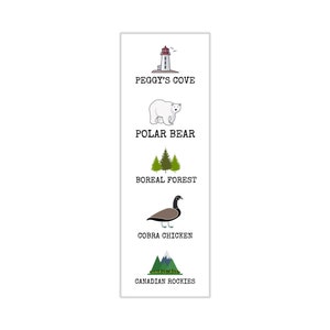 Canadian Animals Bookmark Canada Bookmark Canadian Theme Bookmark Rocky Mountains Cobra Chicken Polar Bear Canadian Gifts image 4