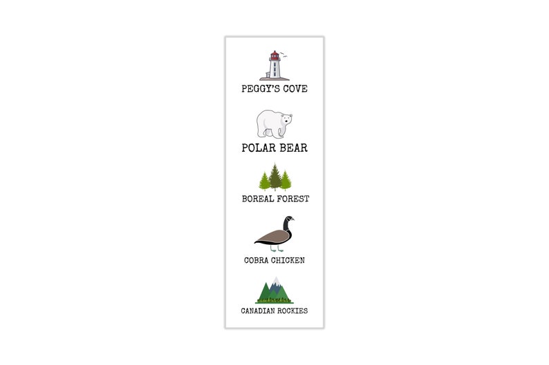 Canadian Animals Bookmark Canada Bookmark Canadian Theme Bookmark Rocky Mountains Cobra Chicken Polar Bear Canadian Gifts image 4