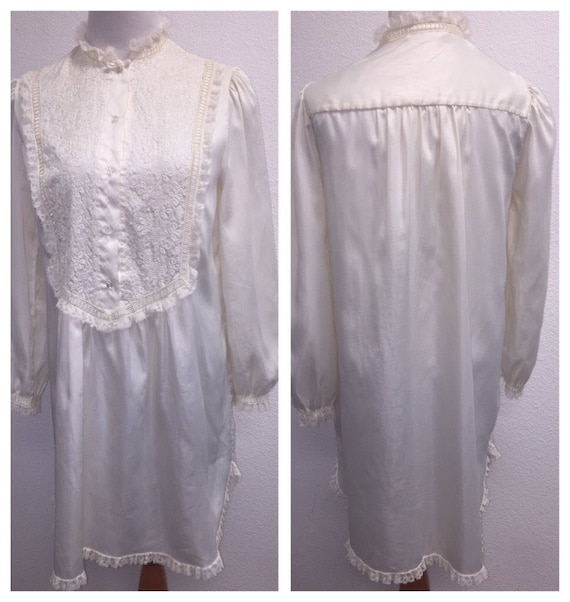 Vintage Christian Dior Ivory Lace & Embroidery Satin … - Gem