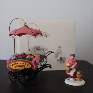 Departamento 56 Chelsea Market FLOWER MONGER & CART Village Figurine aposentado na caixa