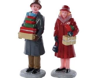 Lemax MAILING FRENZY Set van 2 #82609 Caddington Christmas Village-beeldjes 2018 nieuwe winkelverpakking