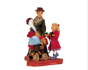Lemax OUT FOR A STROLL # 22604 Christmas Village Accessories  Figurine 2002 Retired Discontinued New Retail Packaging
