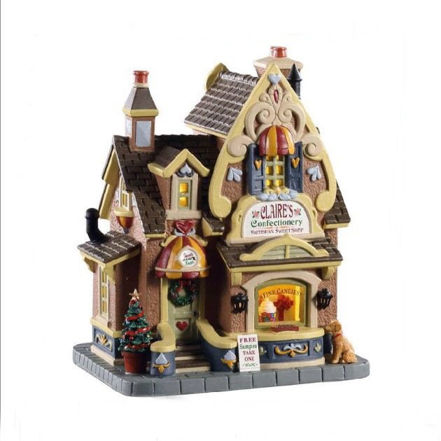 Lemax CLAIRE'S CONFECTIONERY # 05665 Christmas Village Lighted