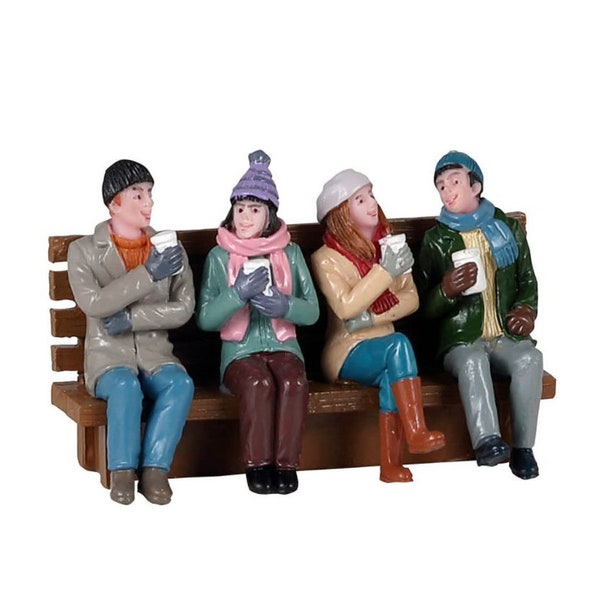 Lemax COFFEE AND FRIENDS #12040 Christmas Village Accesories Figurines 2021 New Retail Packaging
