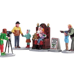 Lemax PHOTOS WITH SANTA Set of 5 # 22032 Christmas Village  Accessories Figurine 2012 New Retail Packaging